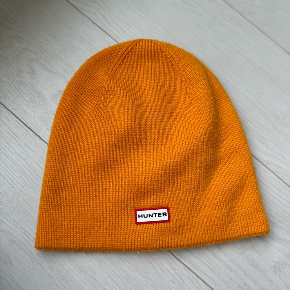 Hunter beanie hat orange yellow
